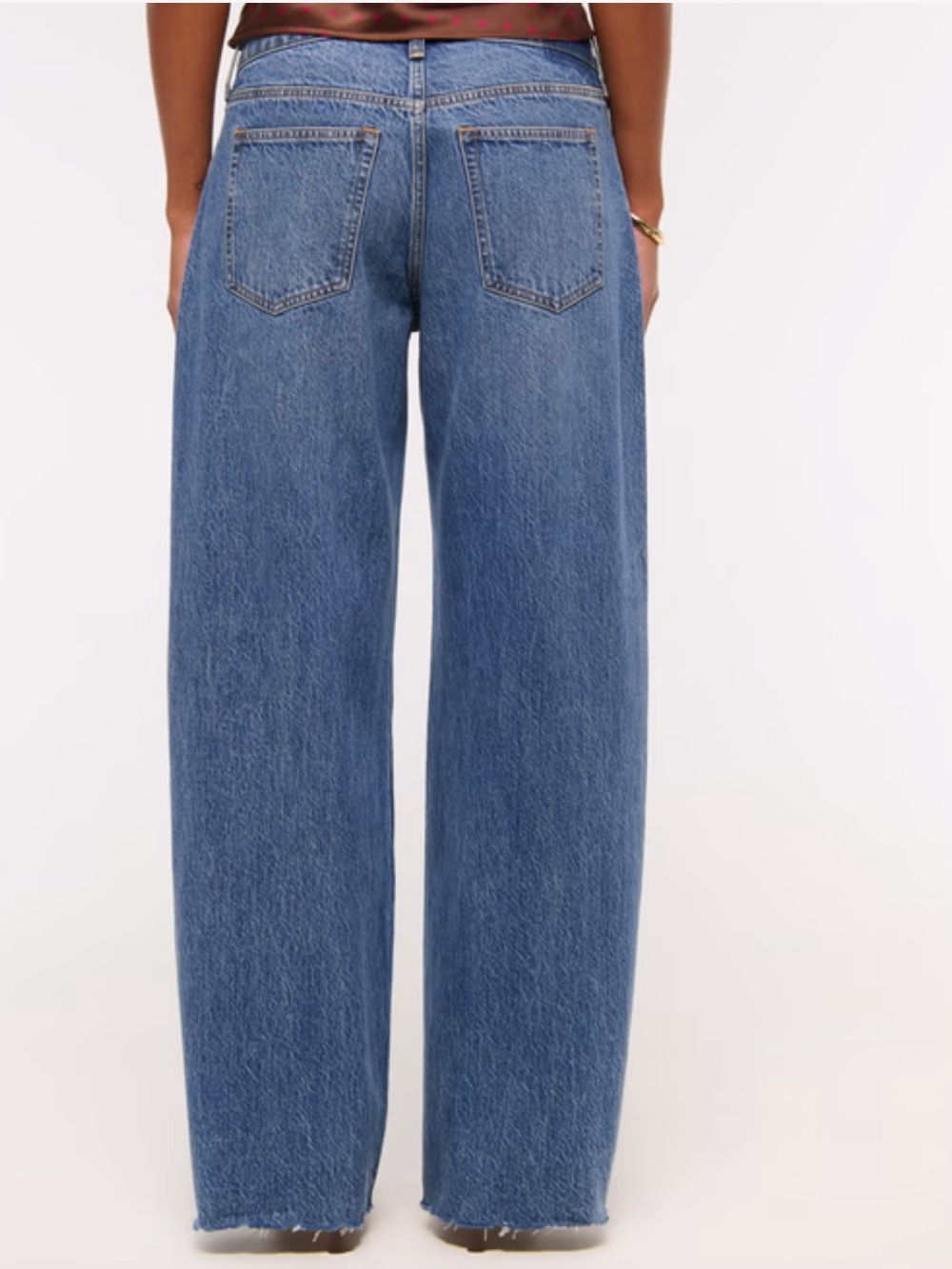 Abercrombie & Fitch Women’s Curve Love The Baggy Low Rise Blue Jeans Size 31/12 - Picture 5 of 12